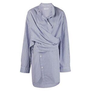 Balenciaga Striped Asymmetrical Shirtdress, size 36 (fit size XS/small)